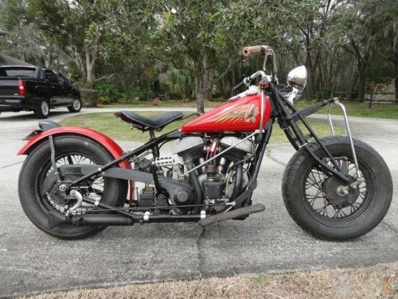 1938 Indian Chief Bobber Red