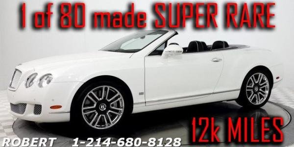 2011 Bentley Continental GT GTC Convertible W12 1 OF 80 MADE 12K MILES