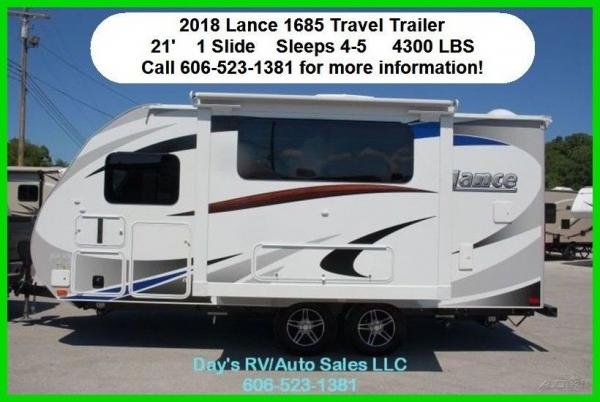 2018 Lance Manufacturing 1685 Travel Trailer Bumper Pull Behind Camper New RV