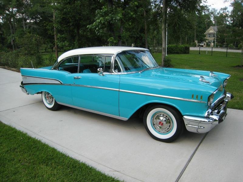 Cars 1957 Chevrolet Bel Air 150 210 Tropical Turquoise - 57 Chevy Tropical Turquoise Paint Code