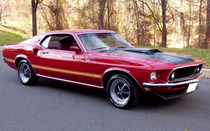 Cars - 1969 Ford Mustang Royal Maroon