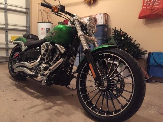 2015 Harley Davidson Softail FXSB Breakout Vance&Hines Stage 1 Radioactive Green