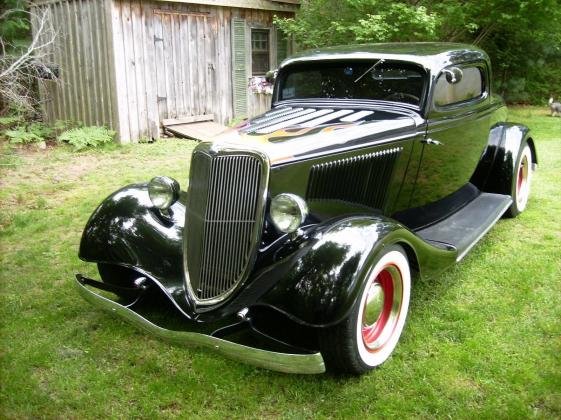 1934 Ford Coupe 350 Flames