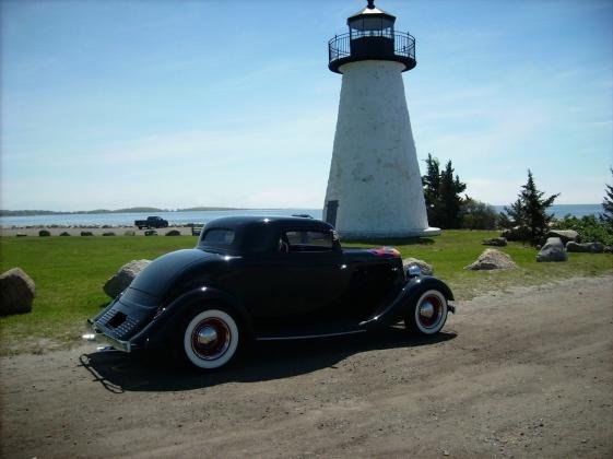 1934 Ford Coupe 350 Flames