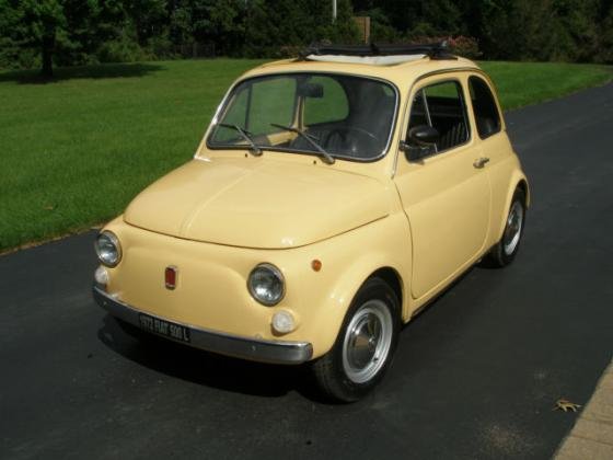 1972 Fiat 500 Yellow