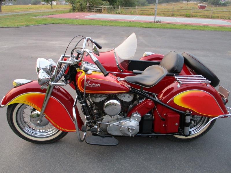 Motorcycles - 1947 Indian Chief Rainbow With Sidecar Original