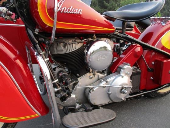 1947 Indian Chief Rainbow With Sidecar Original