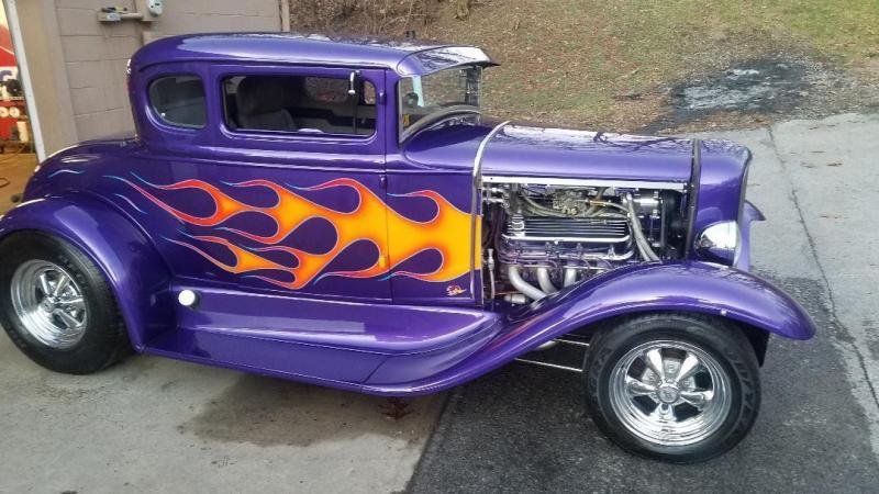 Cars - 1930 Ford Model A 5 Window Coupe Flames