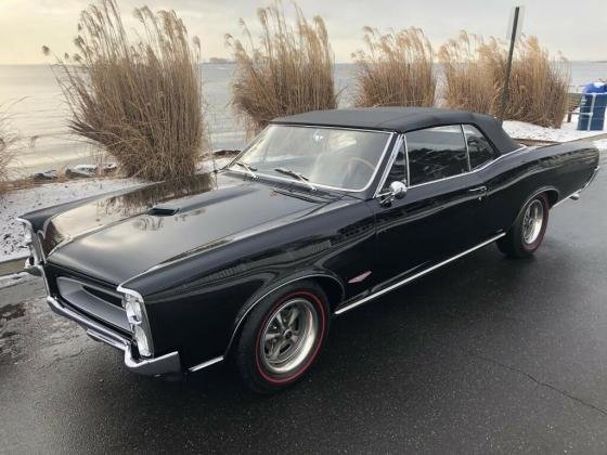 1966 PONTIAC GTO CONVERTIBLE BLACK 389 TRI-POWER