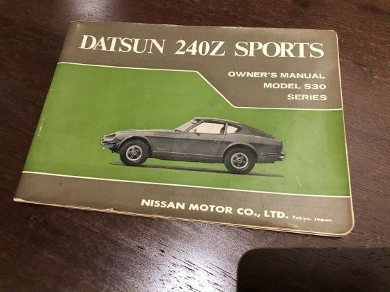 1970 Datsun Z-Series 240z Manual