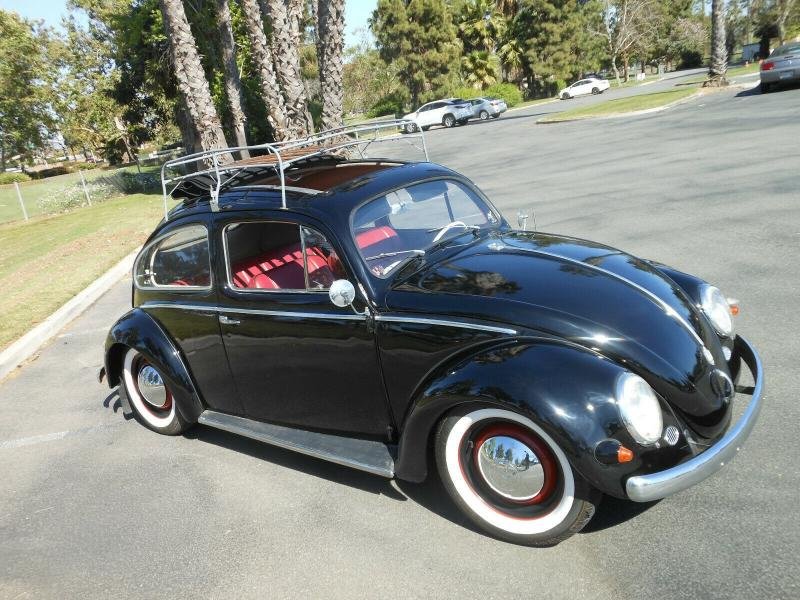 Cars - 1955 Volkswagen Beetle Classic-Early Beetle Oval Window Rag Top