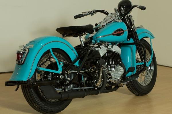 1947 Harley-Davidson WLA Flathead Aqua Blue