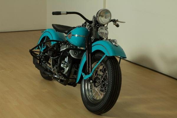 1947 Harley-Davidson WLA Flathead Aqua Blue