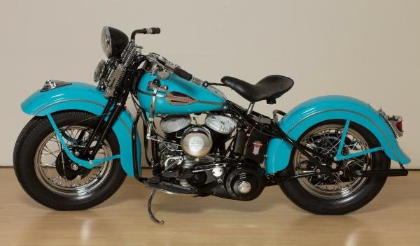1947 Harley-Davidson WLA Flathead Aqua Blue