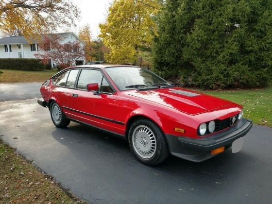 1986 Alfa Romeo GTV6 Hatchback Manual 2.5L With Sunroof