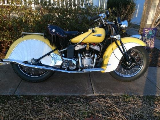 1941 Indian 741 Cruiser 600 White and Yellow