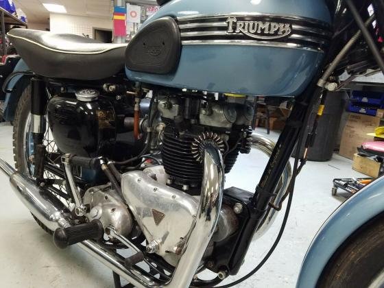 1955 Triumph Tiger T110 Blue Restored