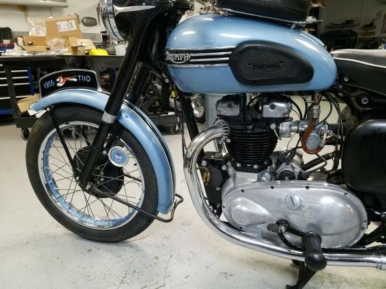 1955 Triumph Tiger T110 Blue Restored