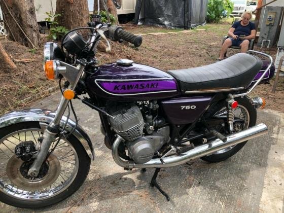 1975 Kawasaki Mach 4 Original Purple