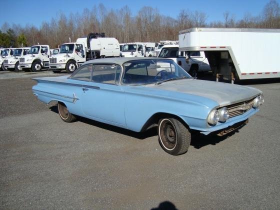 1960 Chevrolet Impala Belair Bubbletop Coupe 283 V-8 Easy Project