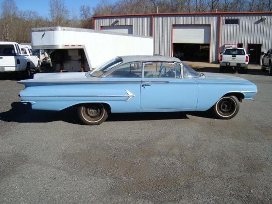 1960 Chevrolet Impala Belair Bubbletop Coupe 283 V-8 Easy Project