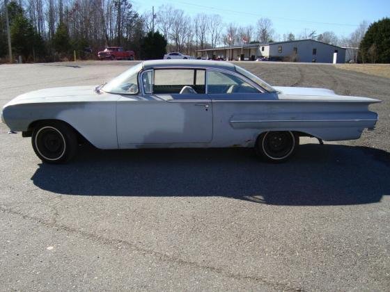 1960 Chevrolet Impala Belair Bubbletop Coupe 283 V-8 Easy Project