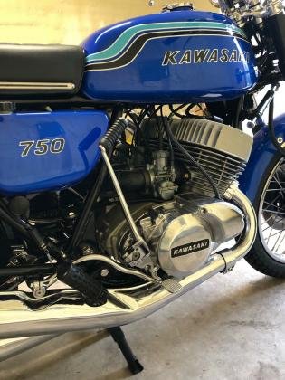 1972 Kawasaki H2 750 Sport Bike Blue