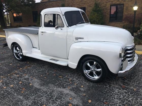 1951 Chevrolet 3100 5-window Truck White 350