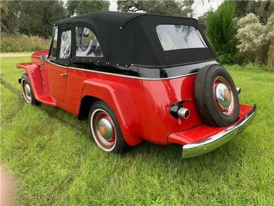 1950 Willys Jeepster Chrome Convertible Manual F-134