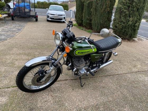 1973 Kawasaki H1 500 Sport Bike Green