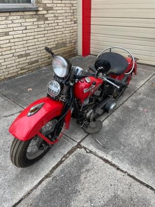 1948 Harley-Davidson FL Panhead Springer Red