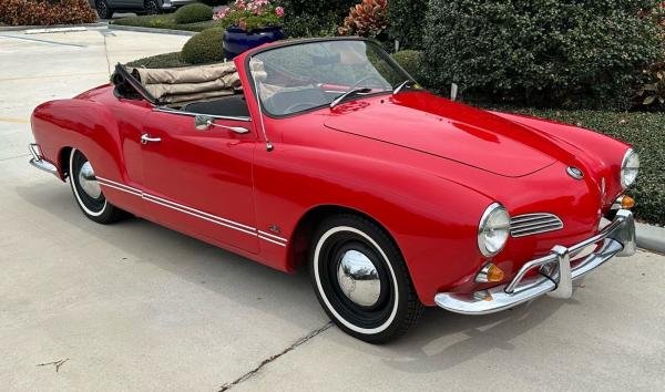 1961 Volkswagen Karmann Ghia Cabriolet Red RWD Manual