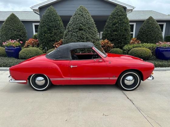 1961 Volkswagen Karmann Ghia Cabriolet Red RWD Manual