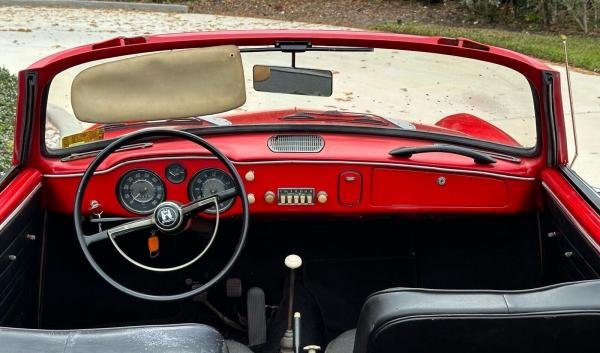 1961 Volkswagen Karmann Ghia Cabriolet Red RWD Manual