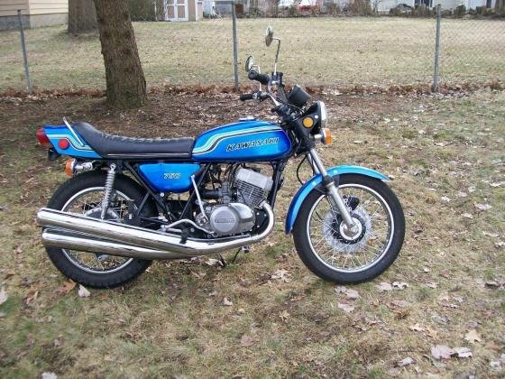 1972 Kawasaki H2 Restored Blue