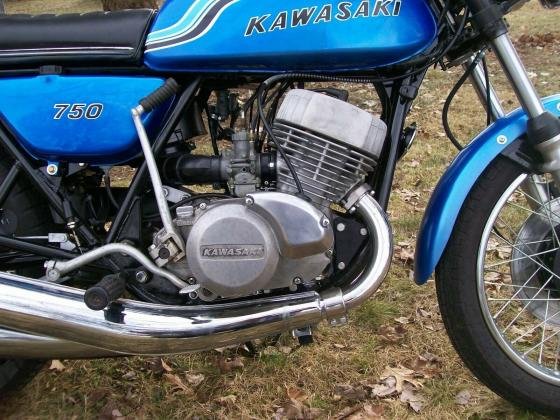 1972 Kawasaki H2 Restored Blue